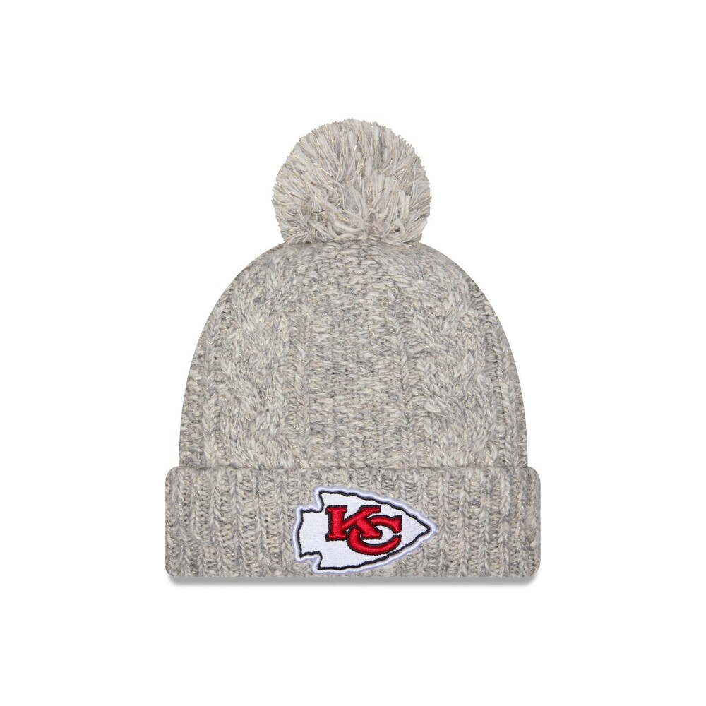 New Era Kansas City Chiefs Shimmer Pom Knit Hat - One Size